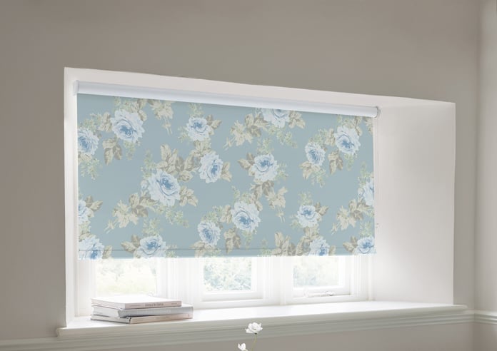 Shabby Chic by Rachel Ashwell Royal Bouquet (Blackout), Blue - Twist&Fit Roller Blind - Image 5